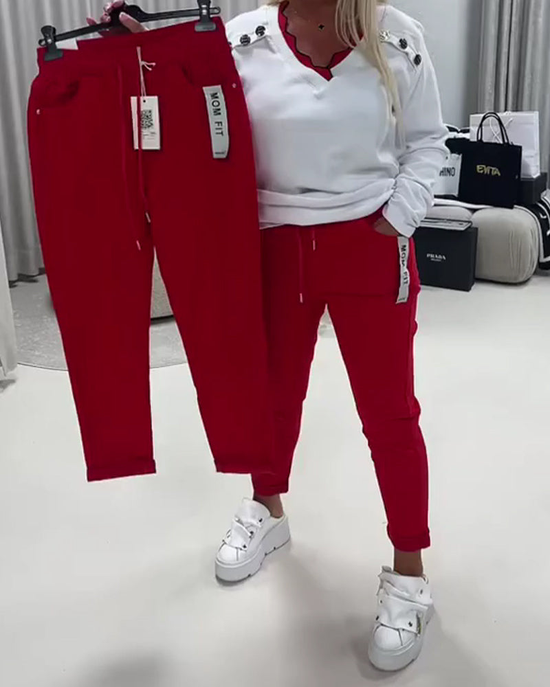 Pants Fashion Stretch Drawstring