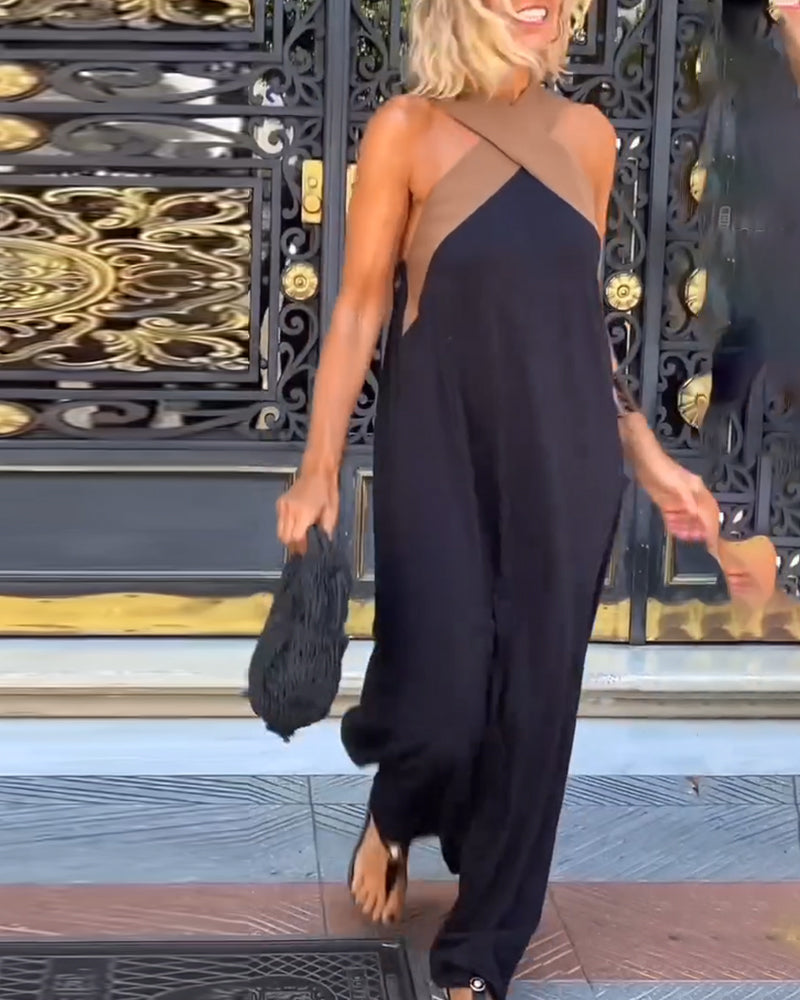 Emma | Chic Cross-Back Maxi Dress