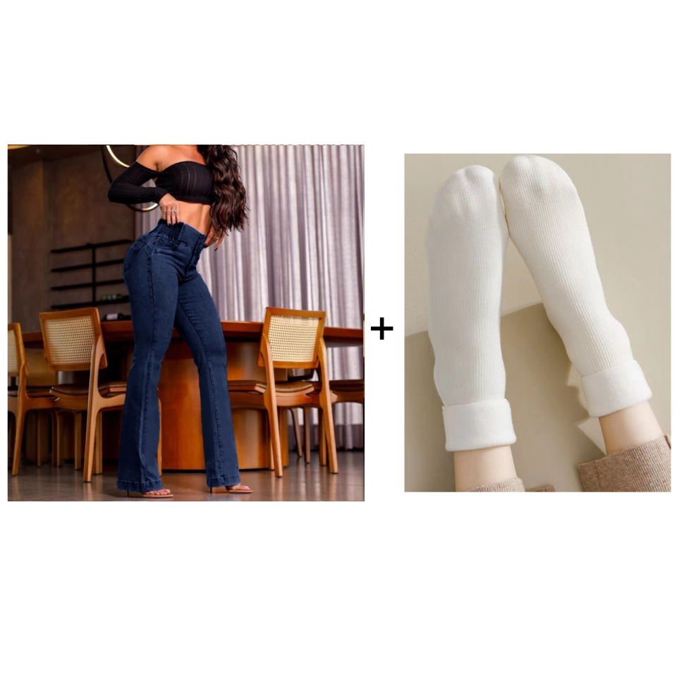 Spring New Arrival High Waisted Stretch Flare Jeans