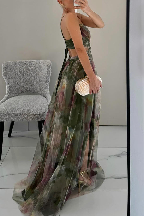 Cassandra | Flowing Floral Evening Gown