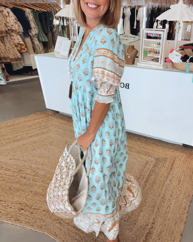 Audrey | Stylish Bohemian Floral Dress