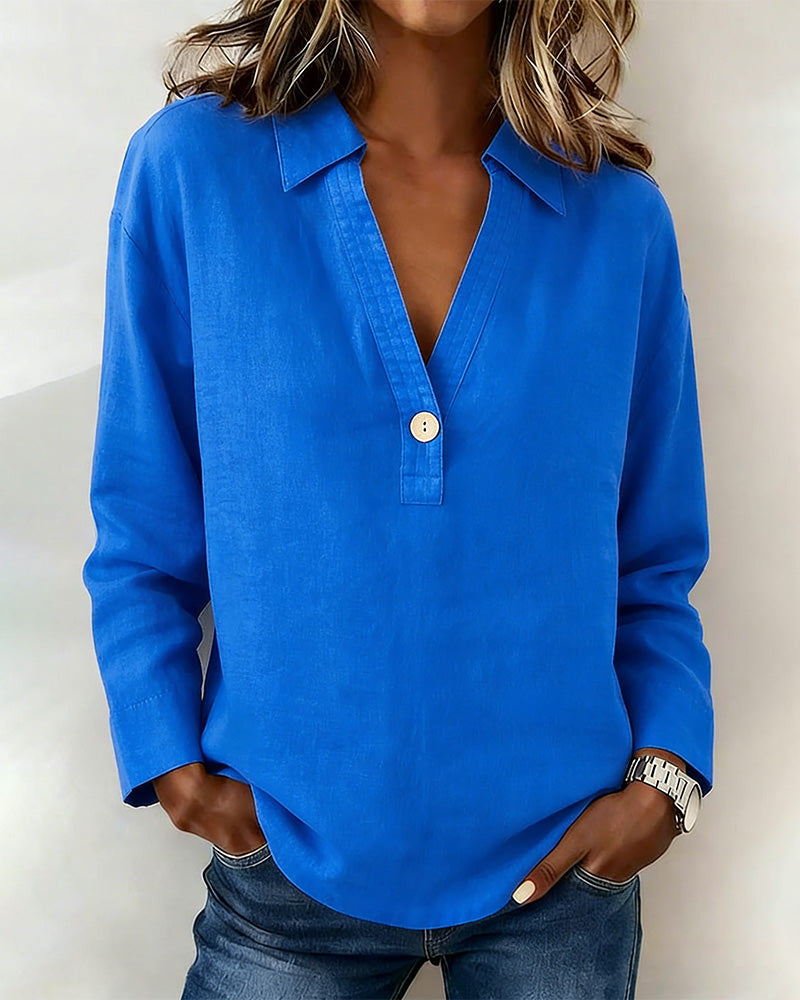 Long Sleeve Solid Color Shirt