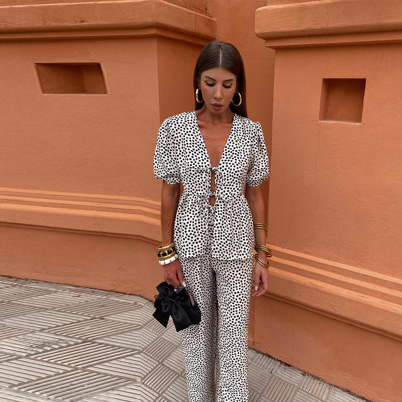 Lucy | Printed Top & Pants Set