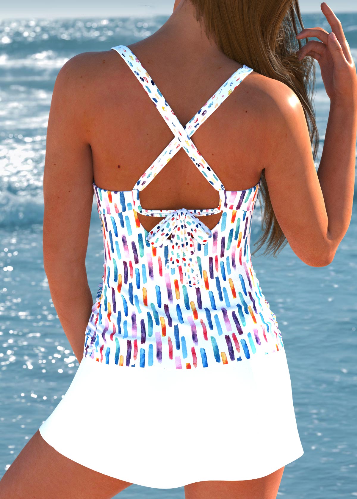 Zora | Colorful Striped Swimwear Dress