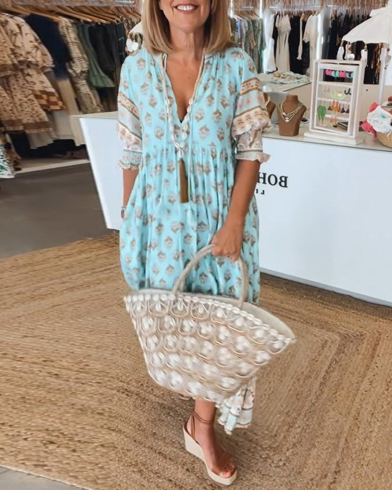 Audrey | Stylish Bohemian Floral Dress