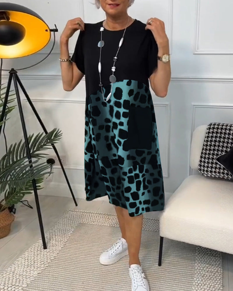 Olivia | Casual Printed Pocket Dress
