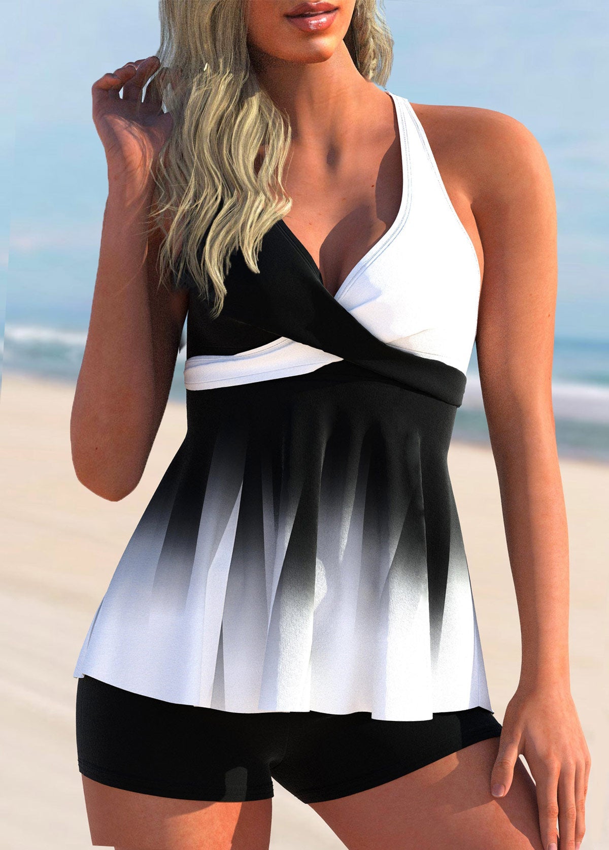 Amelia | Stylish Ombre Swimsuit Set