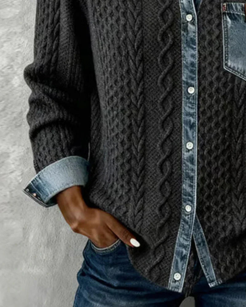 Brianna | Patchwork Denim Shirt