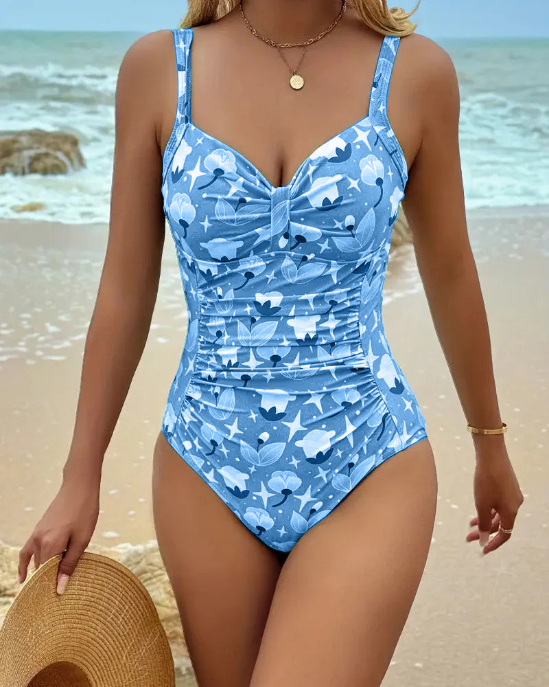 One Piece Printed Tankini
