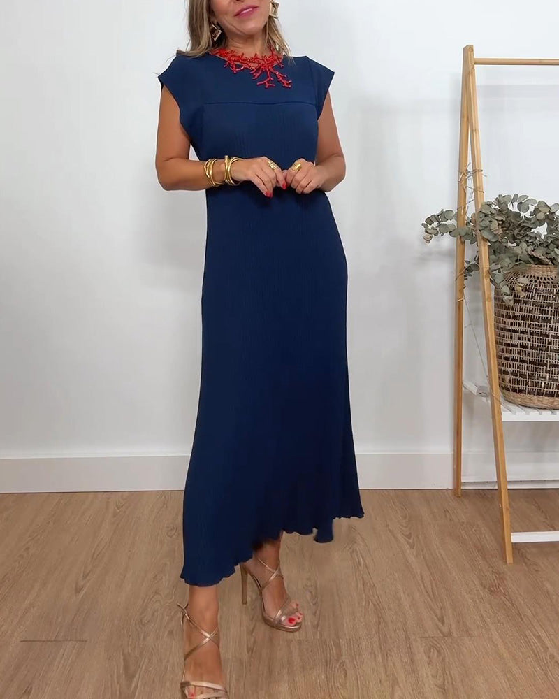 Kaitlyn | Elegant Soft Pleated Maxi Dress