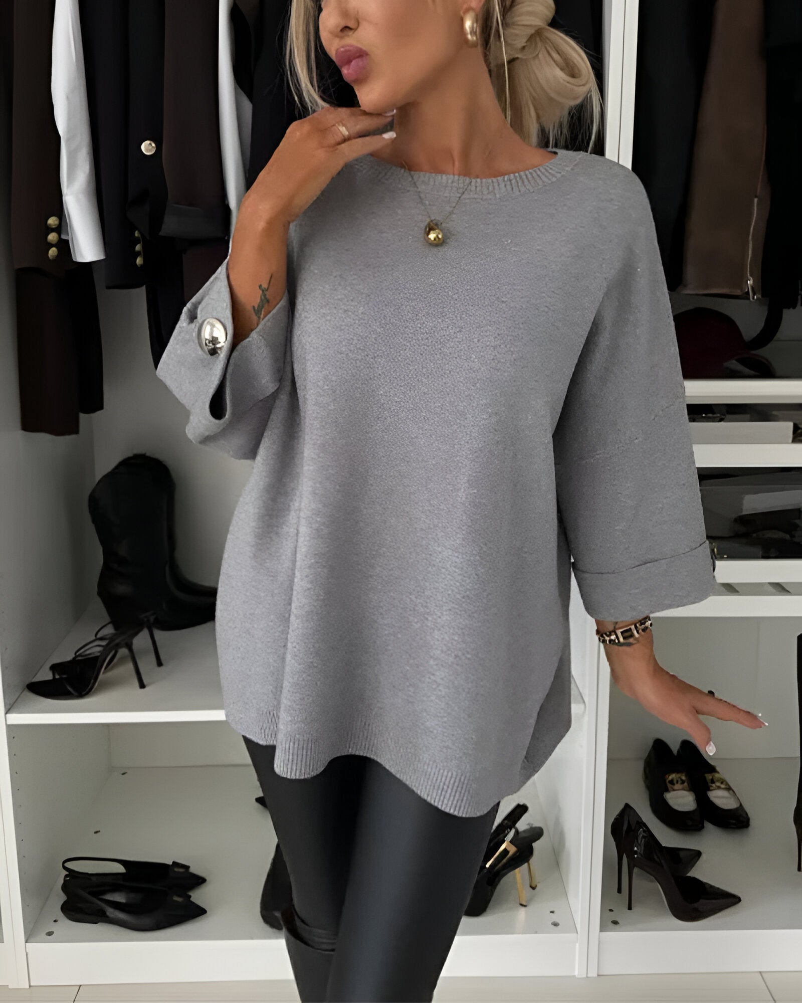 Lucie™ | Soft Button Sweater