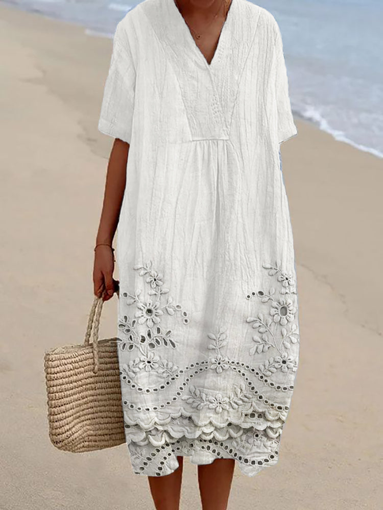 Emily | Elegant Floral Midi Dress