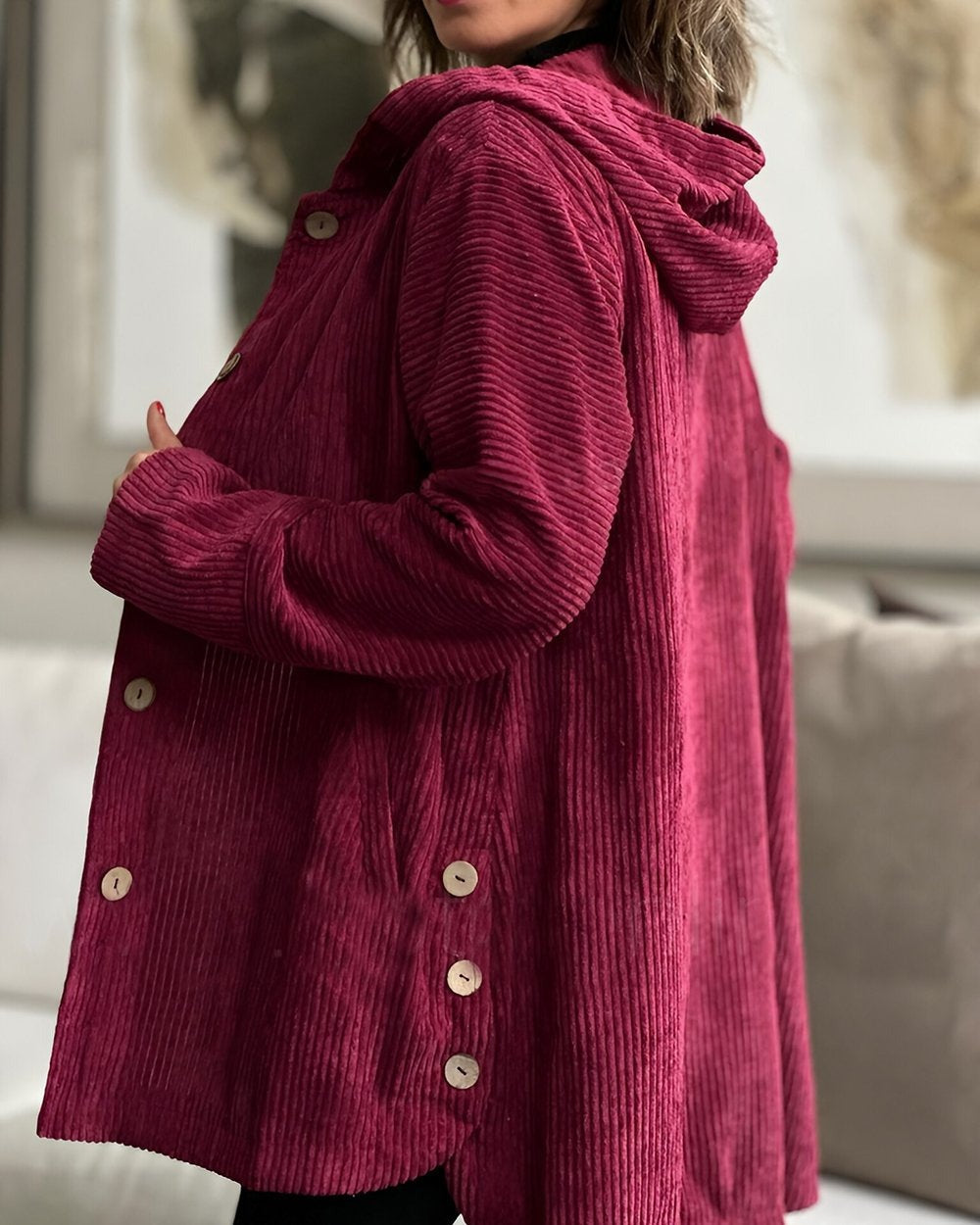 Candice | Corduroy Hooded Jacket