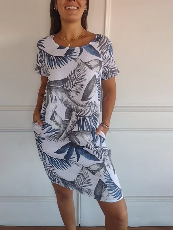 Madison | Relaxed Tropic Leaf Dress
