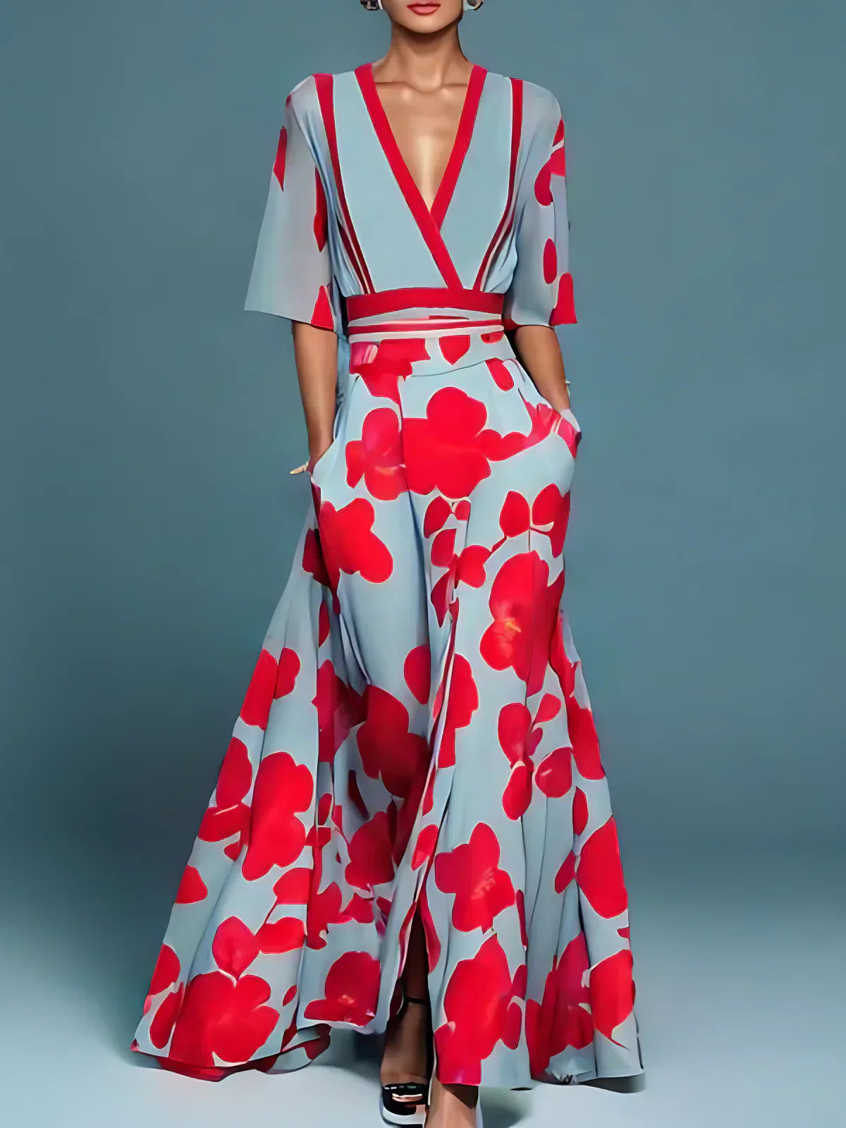 Joanna | Elegant Petal Wrap Gown