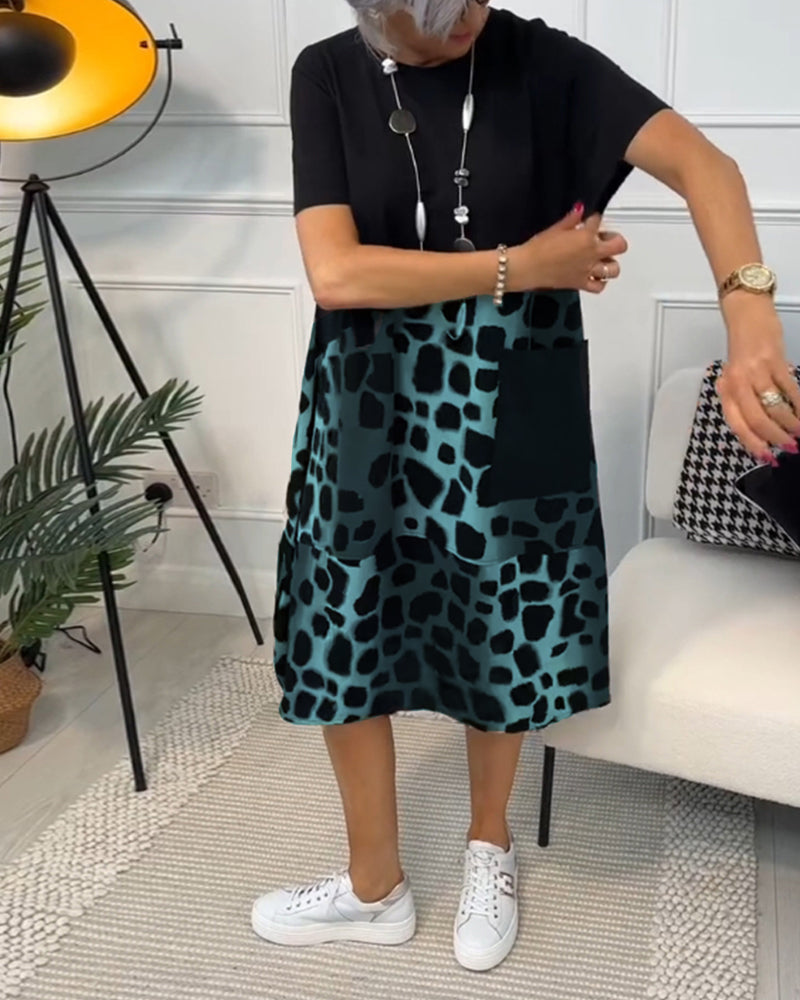 Olivia | Casual Printed Pocket Dress