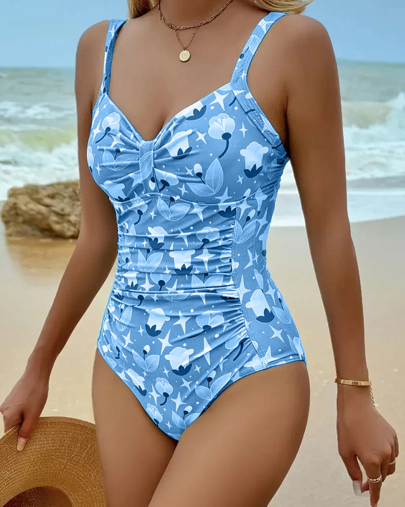One Piece Printed Tankini