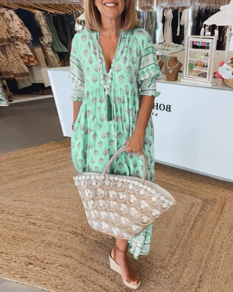 Audrey | Stylish Bohemian Floral Dress