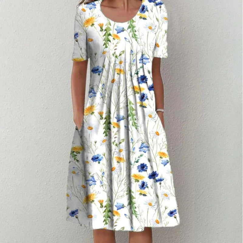 Sarah | Casual Midi Dress with Pockets