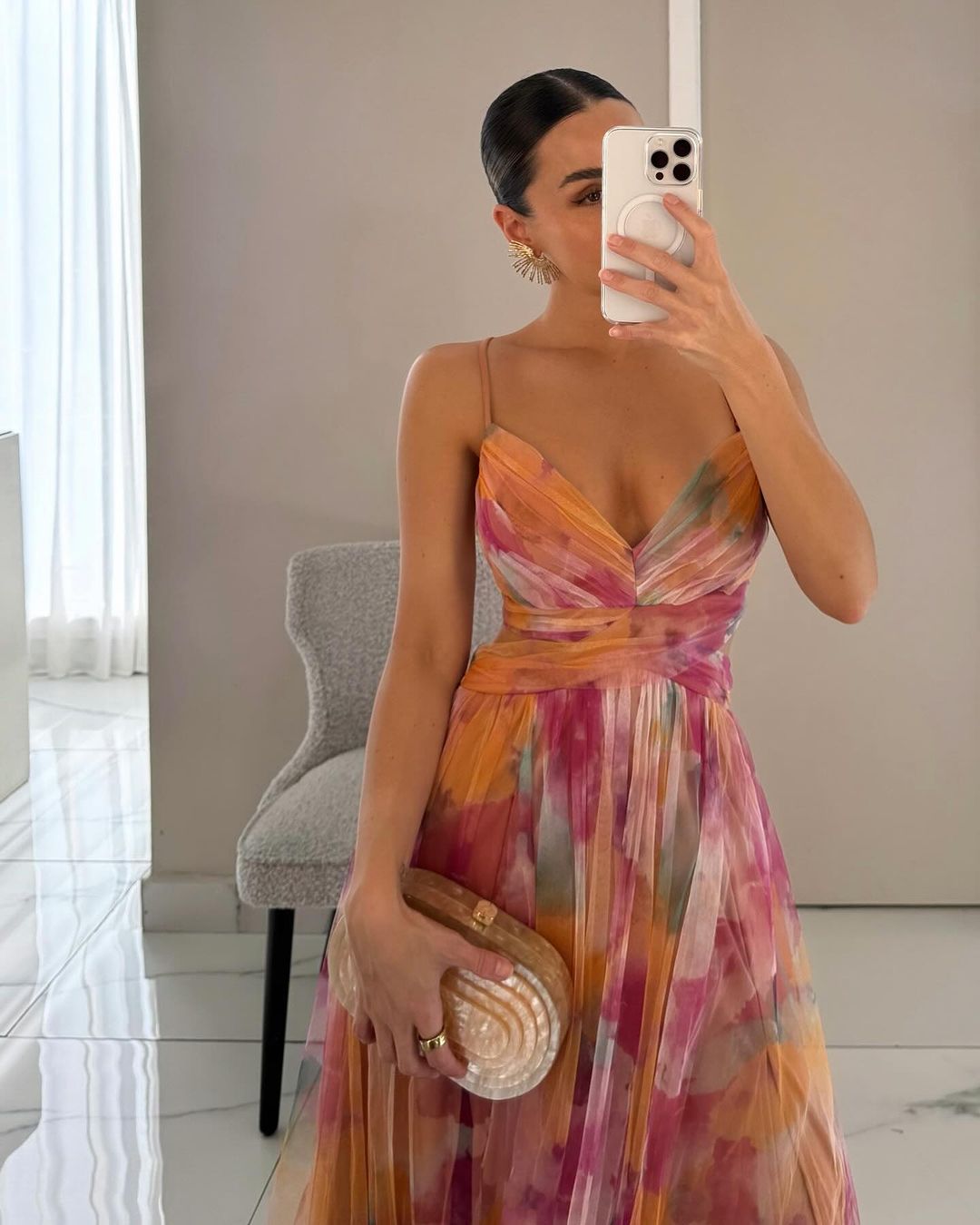 Bianca | Elegant Floral Long Dress