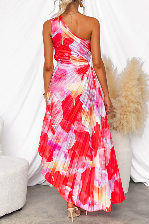 Joanna | Stylish One-Shoulder Floral Dress
