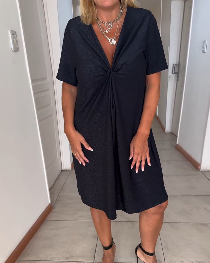 Michelle | V-Neck Ruched Casual Dress