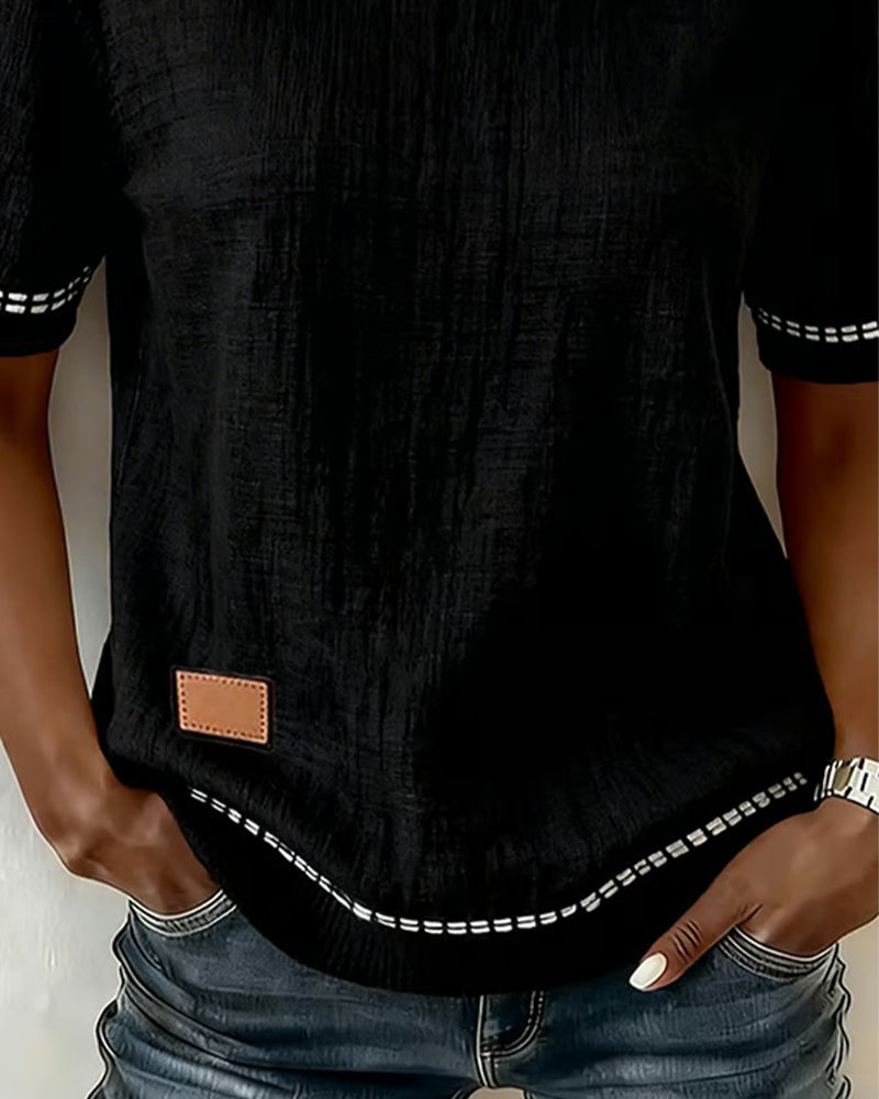 Top Round Neck Short Sleeves