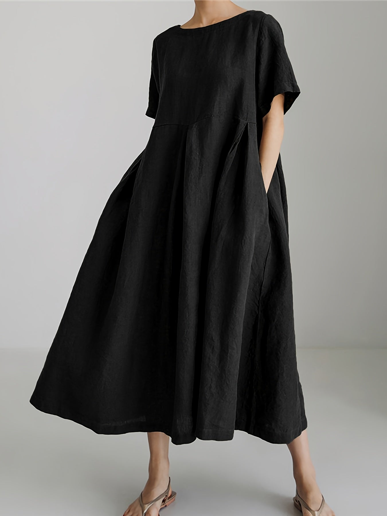 Jennifer | Relaxed Flare Linen Dress