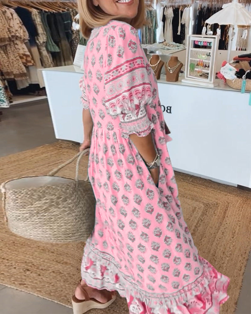 Audrey | Stylish Bohemian Floral Dress