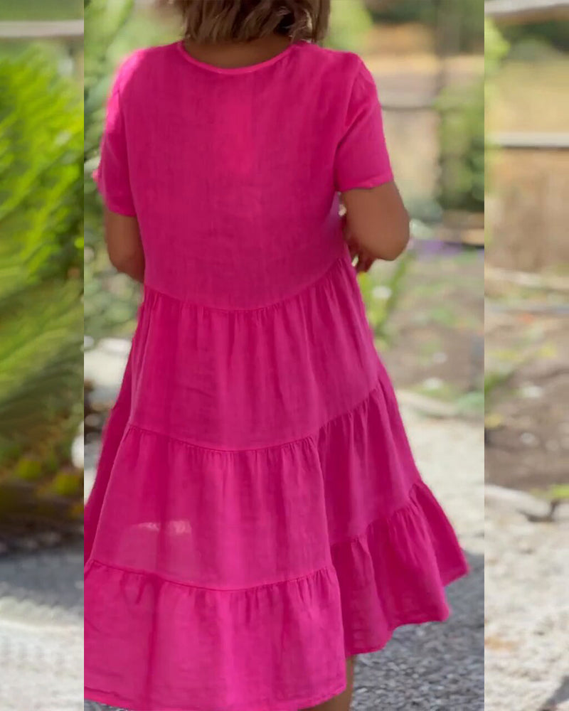 Samantha | Breezy V-Neck Dress with Pockets