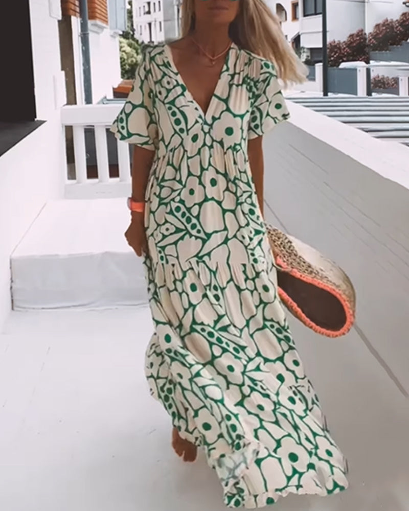 Faith | Boho Floral Maxi Dress