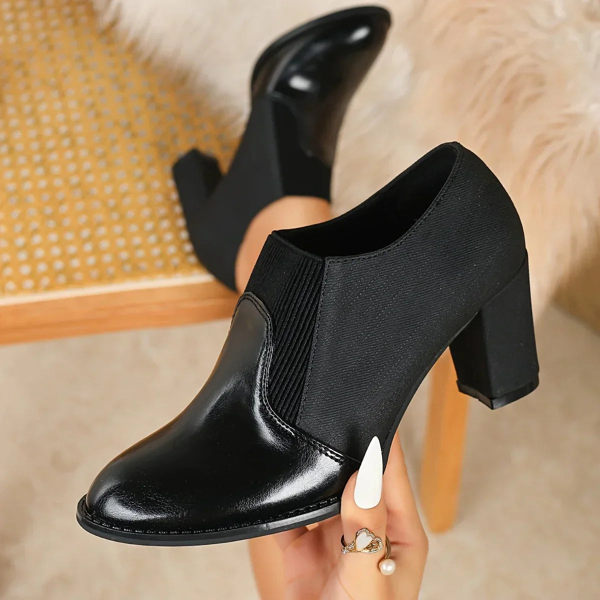 Ulenka | Vintage High Heels in Suede Leather