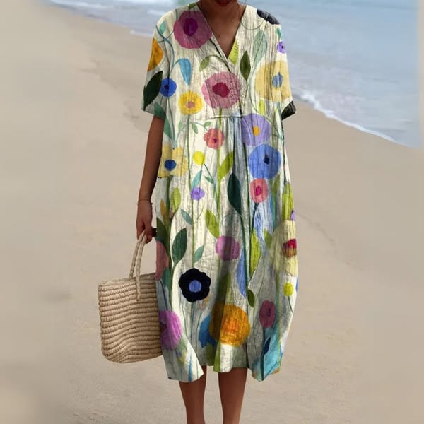 Alexa | Loose-Fit Summer Floral Dress