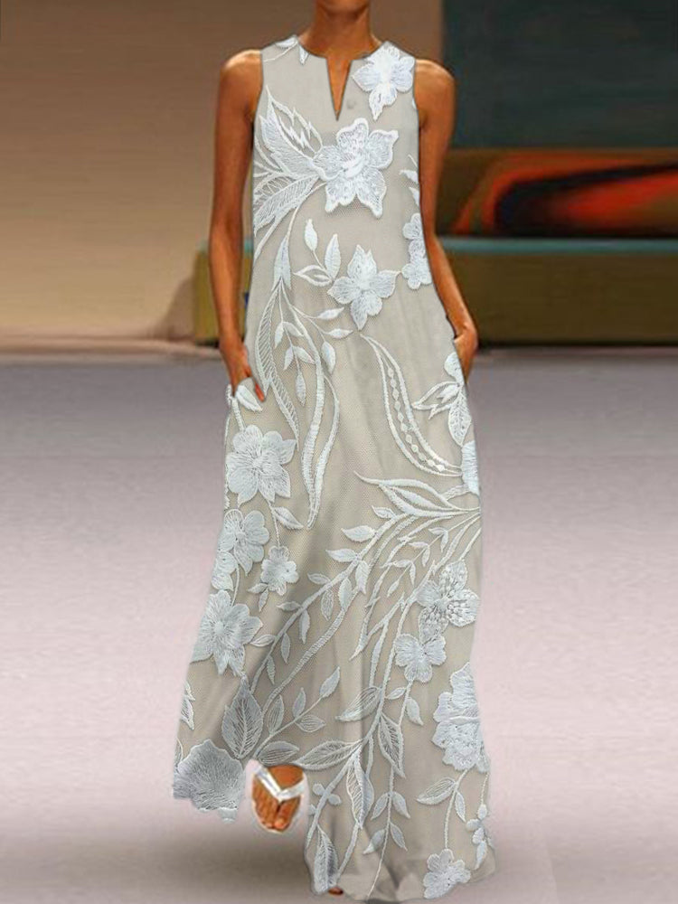 Jacqueline | Elegant Floral Maxi Dress