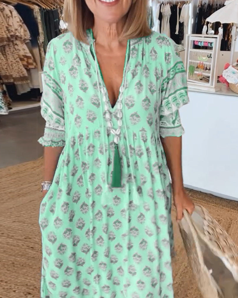 Audrey | Stylish Bohemian Floral Dress