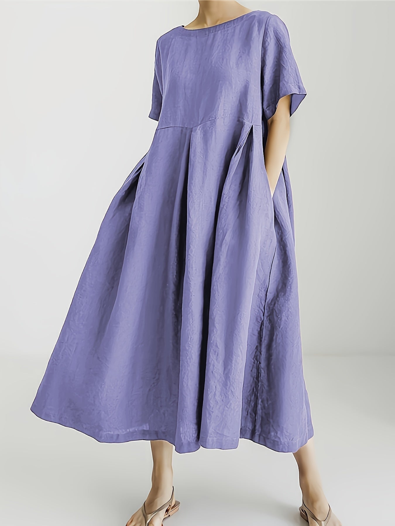 Alma | Casual Pleated Midi Dress