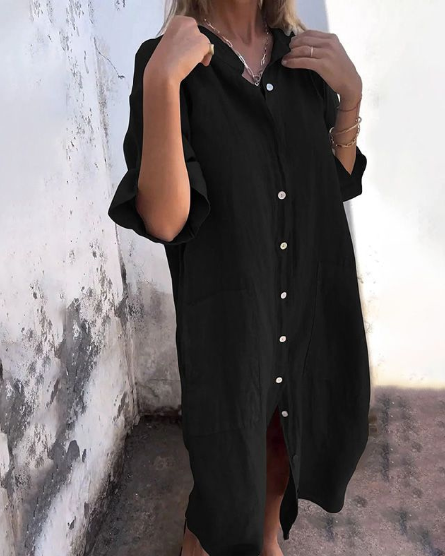 Melanie | Ibiza Style Casual Shirt Dress