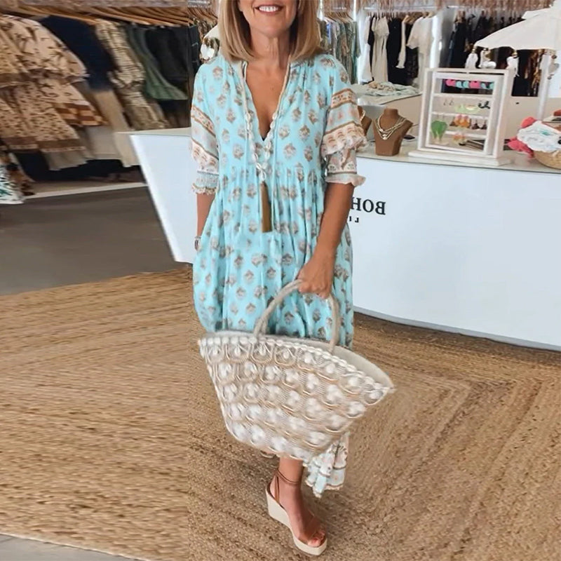 Audrey | Stylish Bohemian Floral Dress