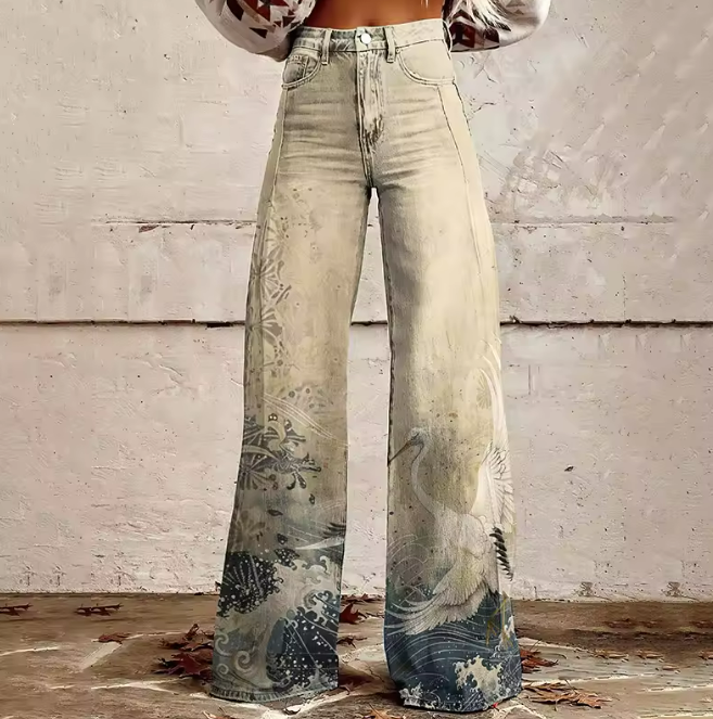 Katelyn | Unique Artistic Wide-Leg Denim