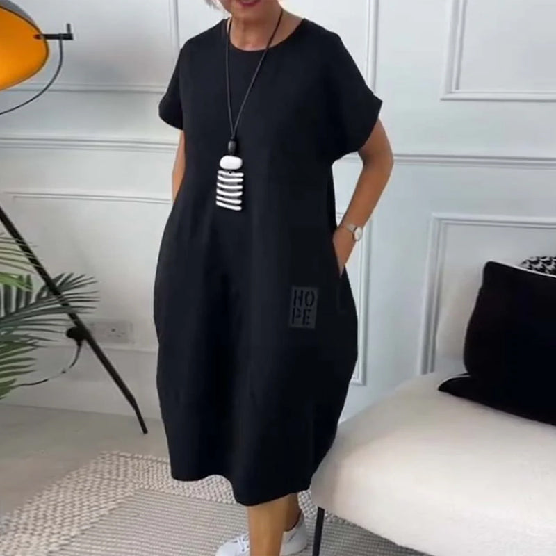 Simple Casual Kaftan with Short Sleeves