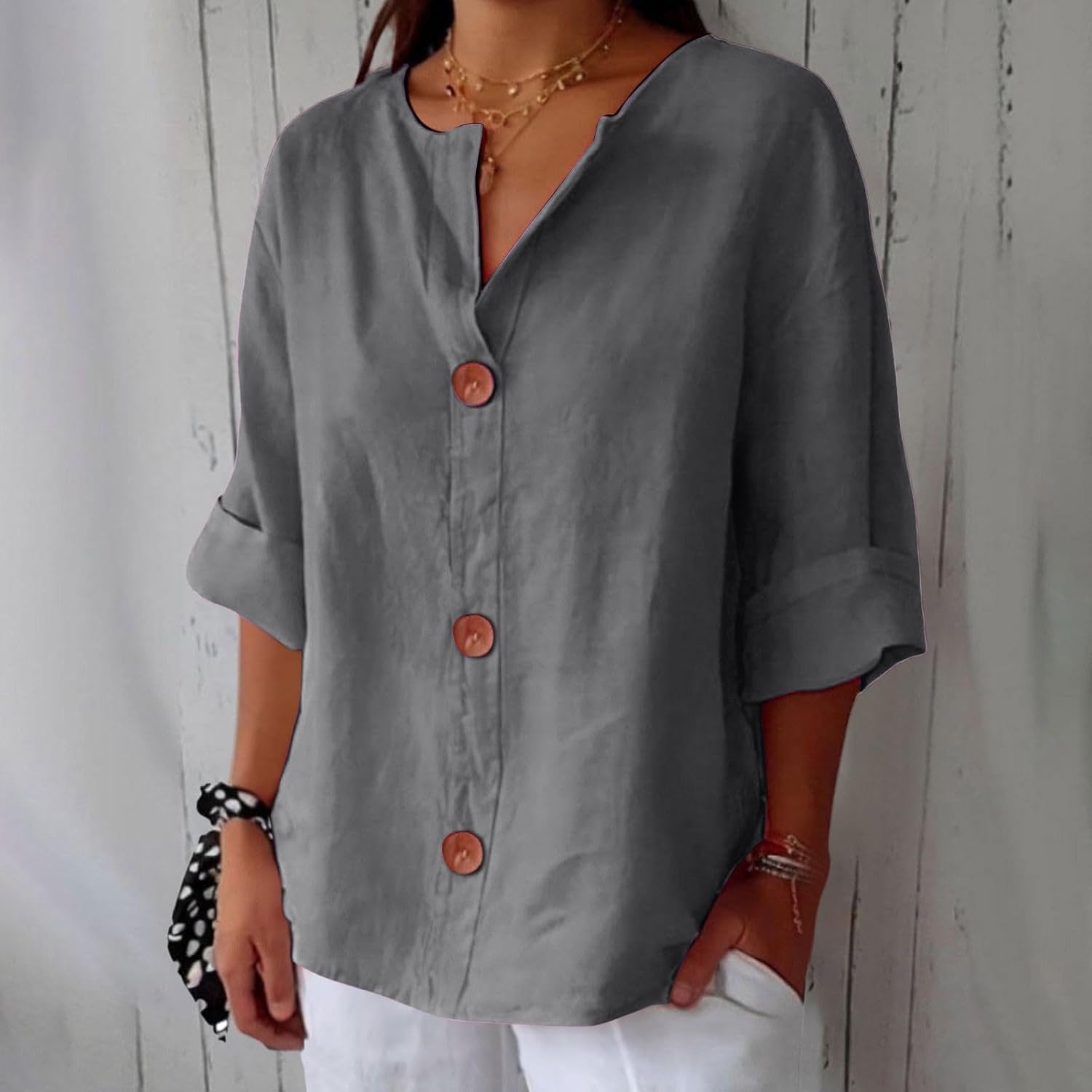 Nina™ | Graceful Drape Blouse