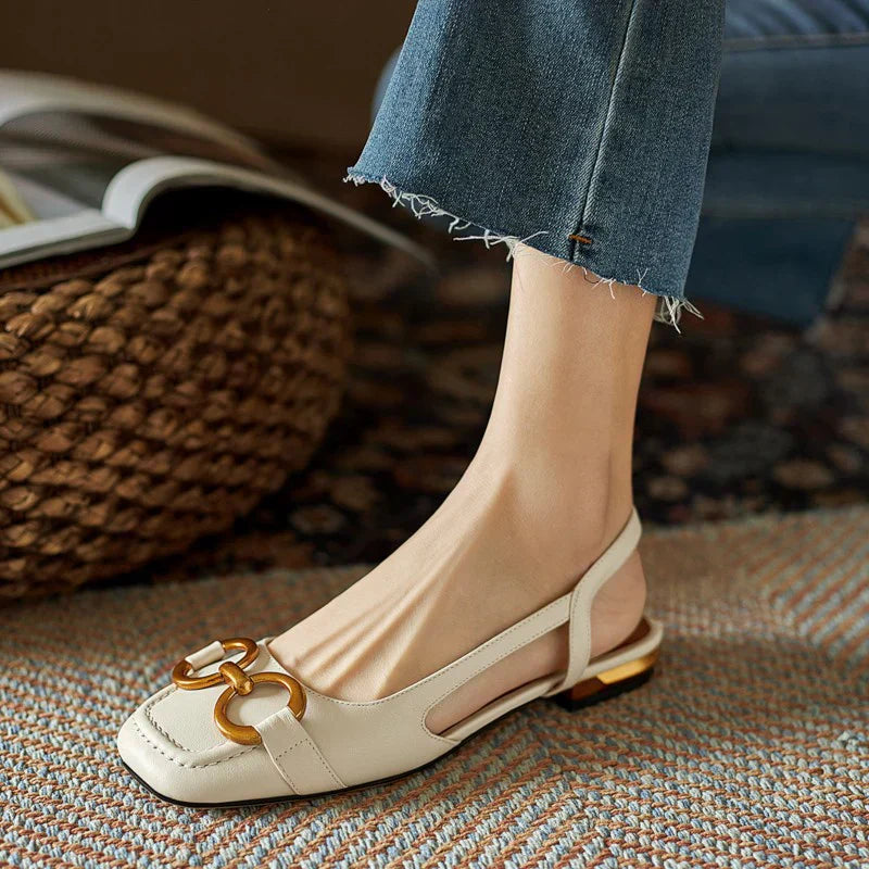 Jennifer | Elegant Loafers with Wooden Accent