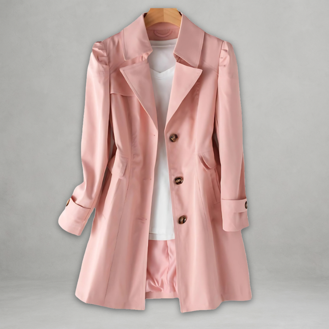 Daniela | Stylish Longline Button-Down Coat