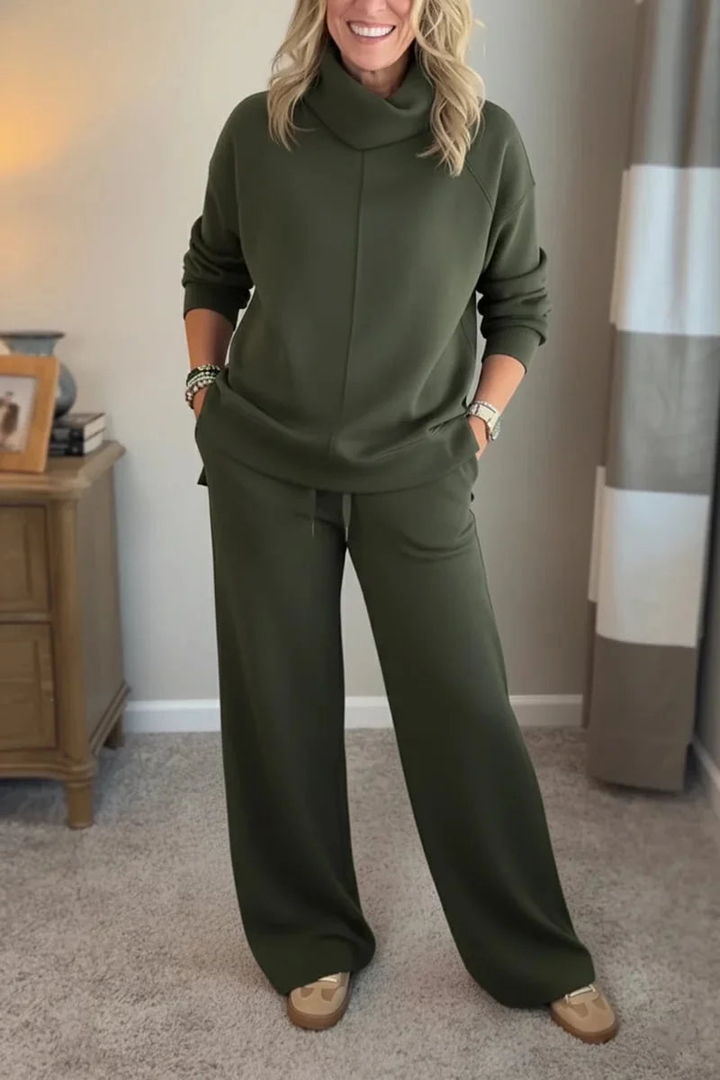 Thalia Cozy Two Piece Turtleneck Travel Set