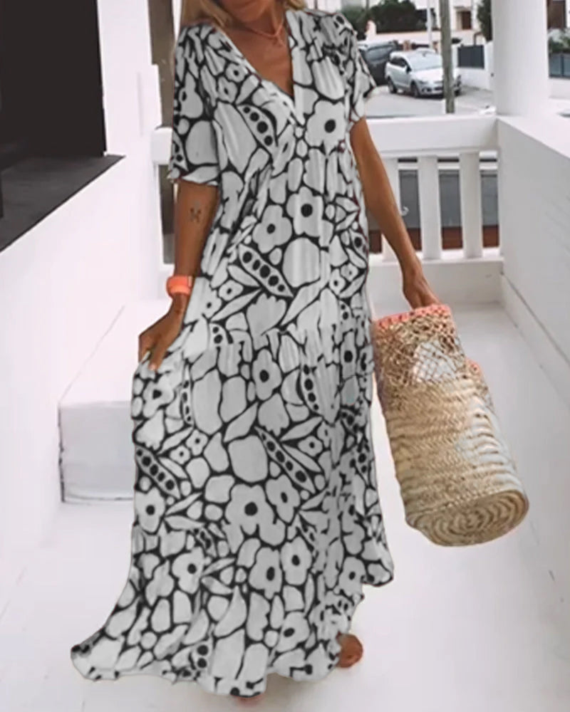 Faith | Boho Floral Maxi Dress