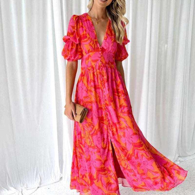 Lavinia | Stylish Floral Print Maxi Dress