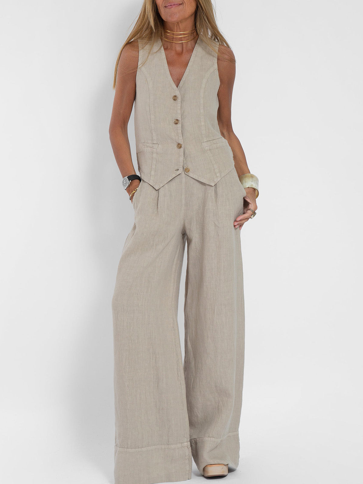 Eleanor | Chic Black Linen Set