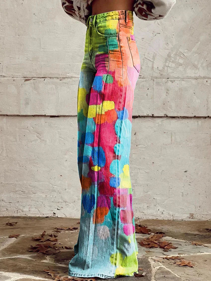 Katherine | Expressive Pattern Wide Denim