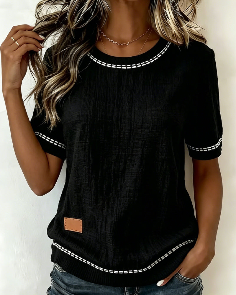 Top Round Neck Short Sleeves