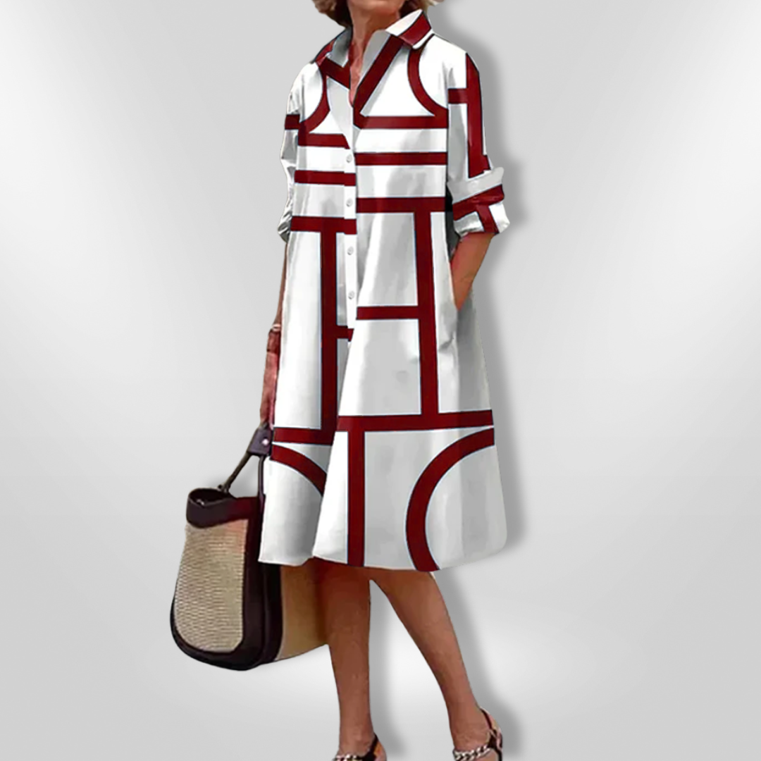 Sydney | Modern Geometric Print Dress